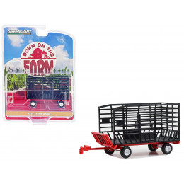 Bale Throw Wagon Black and Red 'Down on the Farm' Series 8 1/64 Diecast Model by Greenlight