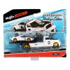 2021 Ford GT #98 Heritage Edition with Flatbed Truck White and Black