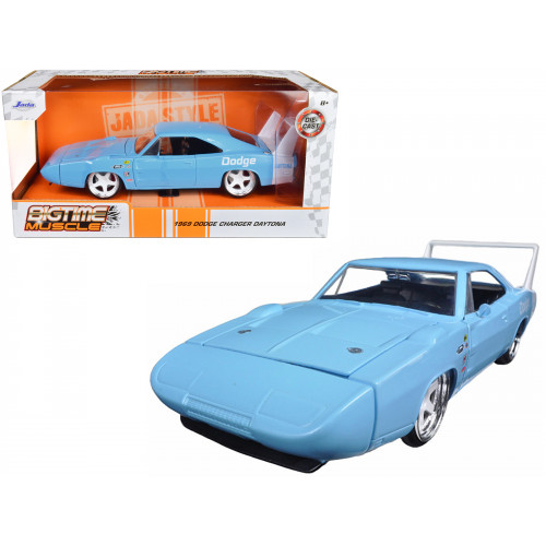 1969 Dodge Charger Daytona Light Blue with White 