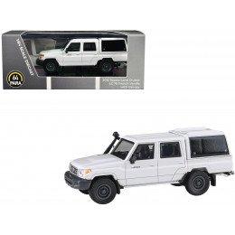 2012 Toyota Land Cruiser LC 79 French Vanilla White with Canopy 1/64 Diecast Model Car by Paragon Models