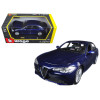 2016 Alfa Romeo Giulia Dark Blue Metallic 1/24 Diecast Model Car by Bburago