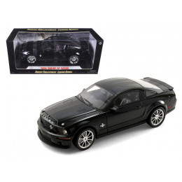 2008 Ford Shelby Mustang GT500KR Black with Black Stripes 1/18 Diecast Model Car by Shelby Collectibles