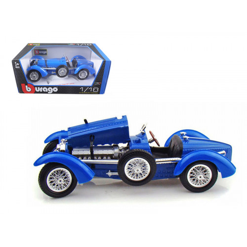 1934 Bugatti Type 59 Blue 1/18 Diecast Model Car by Bburago