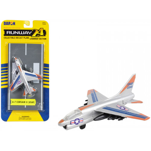 LTV A-7 Corsair II Attack Aircraft Silver Metallic 
