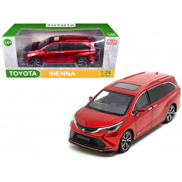 Toyota Sienna Minivan Red Metallic 1/24 Diecast Model