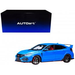 2021 Honda Civic Type R (FK8) RHD (Right Hand Drive) Racing Blue Pearl 1/18 Model Car by Autoart