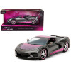 2020 Chevrolet Corvette Stingray Gray Metallic with Pink Carbon Hood and Top