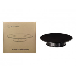Rotary Display Turntable Stand Medium 10 Inches with Black Top for 1/64 1/43 1/32 1/24 1/18 Scale Models by Autoart