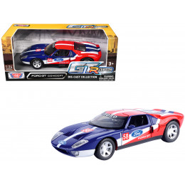 Ford GT Concept #58 Blue and Red with White Stripes 