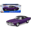 1969 Dodge Charger R/T Purple with Matt Black Top and Black Tail Stripe