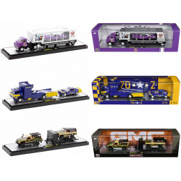 Auto Haulers Set of 3 Trucks Release 75 Limited Edition to 8000 pieces Worldwide 1/64 Diecast Models by M2 Machines