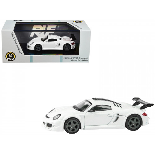 2012 RUF CTR3 Clubsport Grand Prix White 1/64 Diecast Model Car by Paragon Models