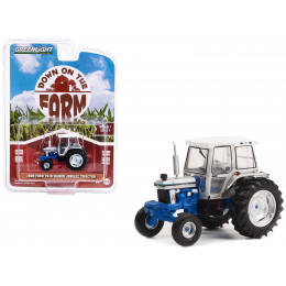 1989 Ford 7610 Silver Jubilee Tractor Silver and Blue with White Top 