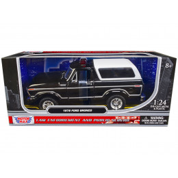 1978 Ford Bronco Police Car Unmarked Black with White Top 