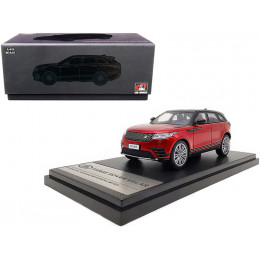 Land Rover Range Rover Velar First Edition with Sunroof Red Metallic and Black 1/43 Diecast Model Car by LCD Models