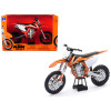 KTM 450 SX-F Dirt Bike Orange and White 1/10 Diecast Motorcycle Model by New Ray