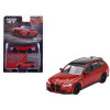 BMW M3 Competition Touring Toronto Red Metallic with Black Top Limited Edition to 3000 pieces Worldwide 1/64 Diecast Model Car by Mini GT