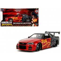 2002 Nissan Skyline GT-R (R34) RHD (Right Hand Drive) Red Metallic and Black 