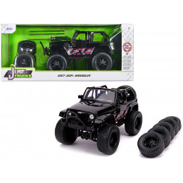 2007 Jeep Wrangler Black with Extra Wheels 