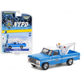 1979 Ford F-250 Tow Truck with Drop-In Tow Hook Blue with White Top 