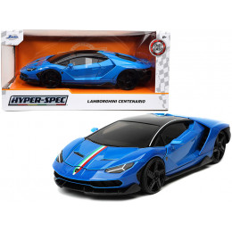 Lamborghini Centenario Blue with Black Top with Stripes 