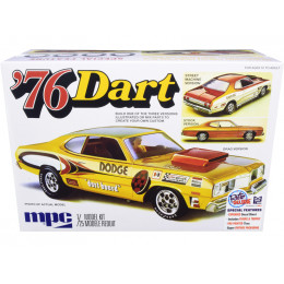 Skill 2 Model Kit 1976 Dodge Dart Sport with Two Figurines 3 in 1 Kit 1/25 Scale Model by MPC