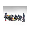 Formula One F1 Pit Crew 7 Figure Set Team Blue Release III for 1/18 Scale Models by American Diorama