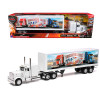 Peterbilt 379 Truck White with Dry Van Trailer