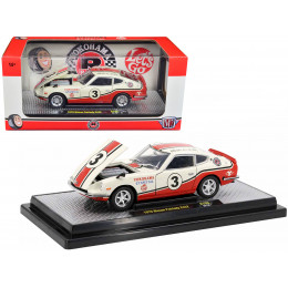 1970 Nissan Fairlady Z 432 RHD (Right Hand Drive) #3 Wimbledon White with Red and Black Stripes 