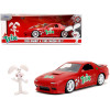 1985 Mazda RX-7 RHD (Right Hand Drive) Red with Graphics and Trix Rabbit Diecast Figure