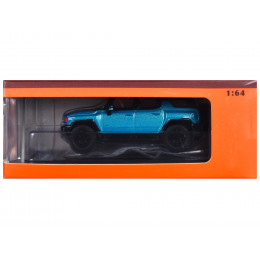 2023 GMC Hummer EV SUV Blue Metallic with Black Top 1/64 Diecast Model Car by GCD