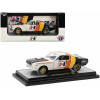 1966 Ford Mustang Fastback 2+2 Off White and Black with Red and Yellow Stripes