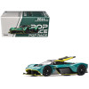 Aston Martin Valkyrie Green Metallic with Carbon Top 1/64 Diecast Model Car by Pop Race