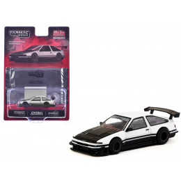 Toyota Sprinter Trueno AE86 Widebody RHD (Right Hand Drive) White and Black with Tarmac Cards 