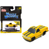 1993 Chevrolet 454 SS Pickup Truck Yellow with Black Stripes 1/64 Diecast Model Car by Muscle Machines
