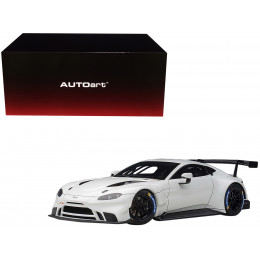 2018 Aston Martin Vantage GTE Le Mans PRO White with Carbon Accents 1/18 Model Car by Autoart