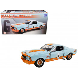 1965 Shelby GT350R #6 Light Blue with Orange Stripes 