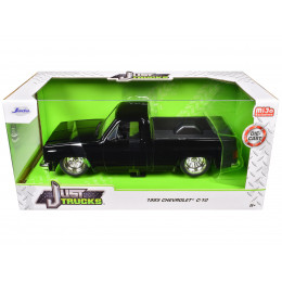 1985 Chevrolet C-10 Pickup Truck Black with Minilite Wheels 