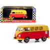 1967 Volkswagen Type 2 (T1) Station Wagon Bus Yellow and Red