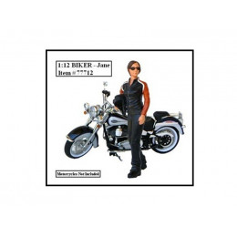 Biker Jane Figure For 1:12 Models by American Diorama