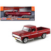 1969 Ford F-100 Pickup Truck Burgundy 1/24 Diecast Model Car by Motormax