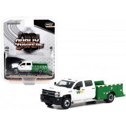 2018 Chevrolet Silverado 3500HD Dually Service Truck White and Green 
