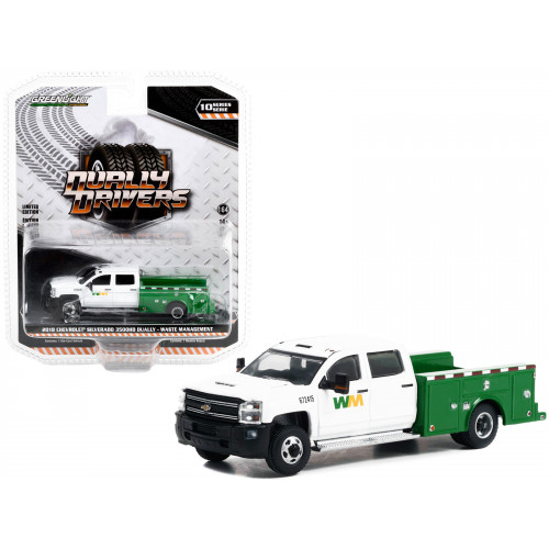 2018 Chevrolet Silverado 3500HD Dually Service Truck White and Green 