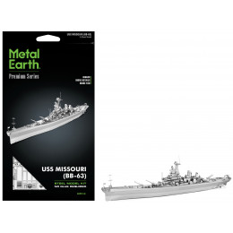 Model Kit USS Missouri (BB-63) Navy Battleship (Challenging Difficulty) Steel Model by Metal Earth