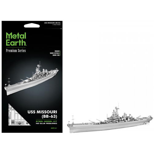 Model Kit USS Missouri (BB-63) Navy Battleship (Challenging Difficulty) Steel Model by Metal Earth