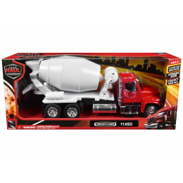 Freightliner 114SD Cement Mixer Red and White 