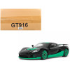 2023 Rimac Nevera Black with Green Stripes 1/18 Model Car by GT Spirit
