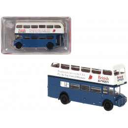 1970 AEC Routemaster Doubledecker Bus Blue and White 