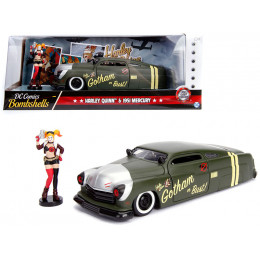 1951 Mercury Matt Green with Harley Quinn Diecast Figurine 