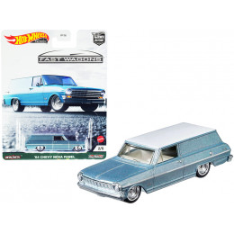 1964 Chevrolet Nova Panel Light Blue Metallic with White Top 